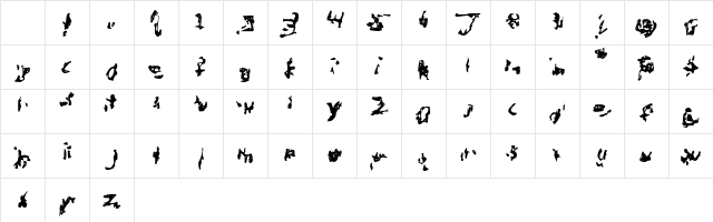 Menga Regular Character Map