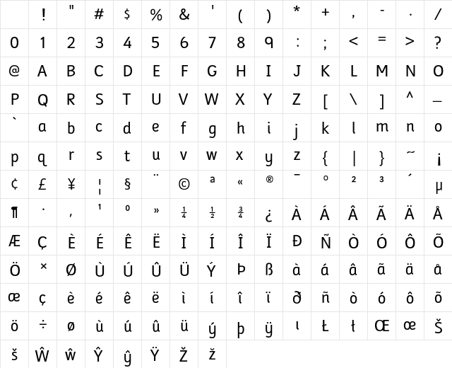 Folder Regular Character Map Folder Regular Character Map