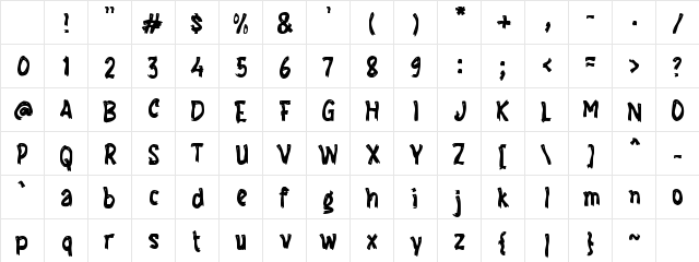 f Frog Toad Regular Character Map