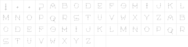 A Glimpse Regular Character Map