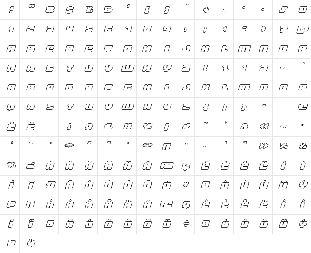 Hula Hoop Girl Bold Outline It Bold Outline Italic Character Map