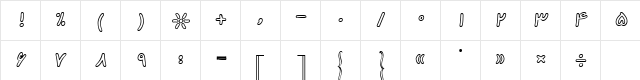 B Kamran Outline Regular Character Map