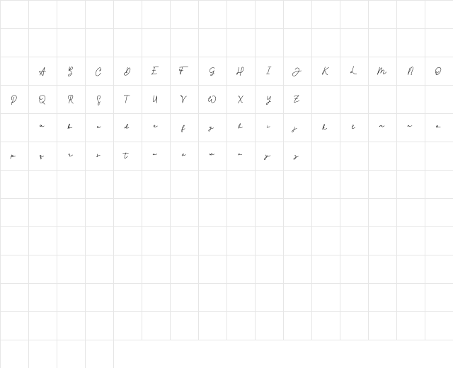 Candid Style Regular Character Map Candid Style Regular Character Map