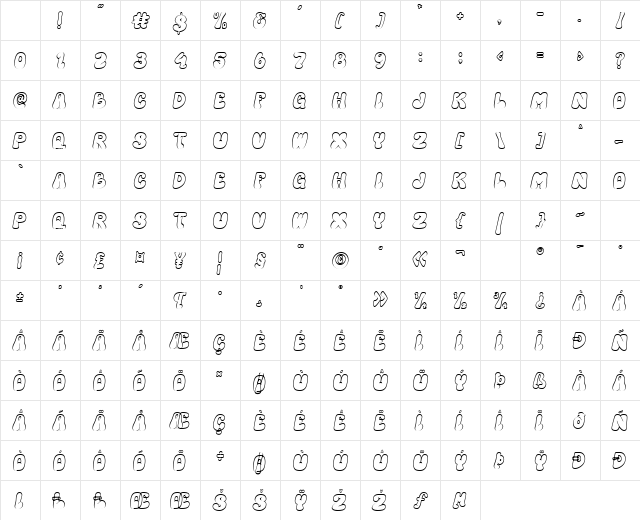 Hyper Blob Outline Regular Character Map Hyper Blob Outline Regular Character Map