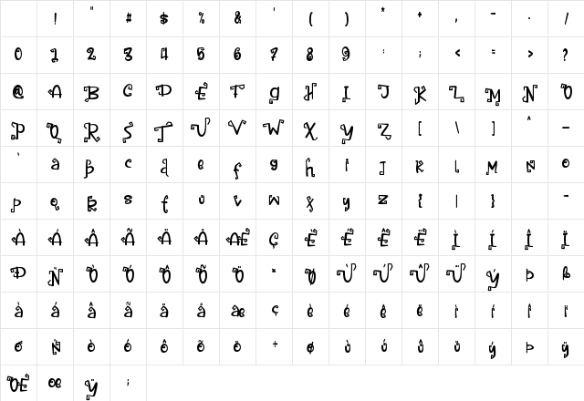 Creepy Witch-Personal Use Regular Character Map