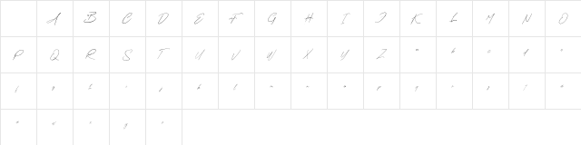 Fredericy Free For Personal Use Regular Character Map