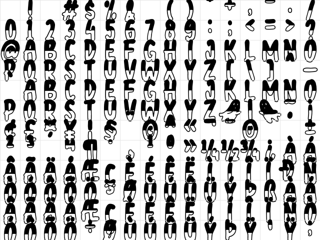 halloween semi black Regular Character Map