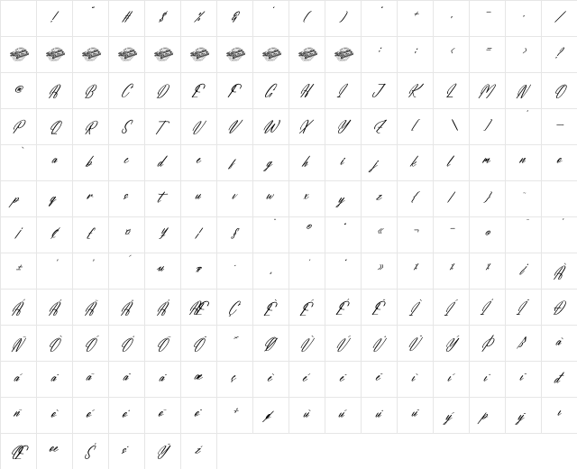 Amathery Bieckmon DEMO VERSION Italic Character Map Amathery Bieckmon DEMO VERSION Italic Character Map