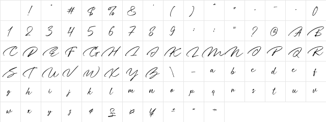 Attoma Regular Character Map Attoma Regular Character Map