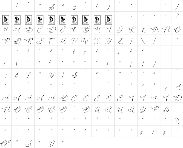 Balinesty Regular Character Map Balinesty Regular Character Map