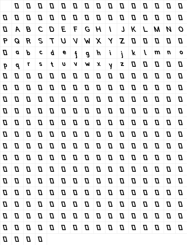 Anoda Backslant Trial Bold Character Map Anoda Backslant Trial Bold Character Map