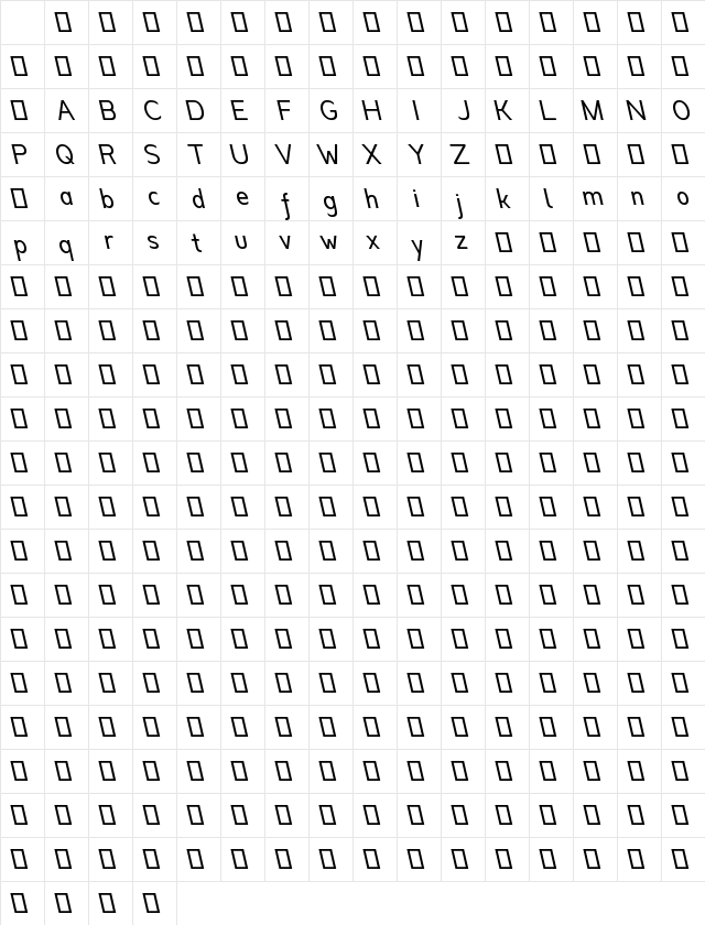 Anoda Backslant Trial Regular Character Map Anoda Backslant Trial Regular Character Map