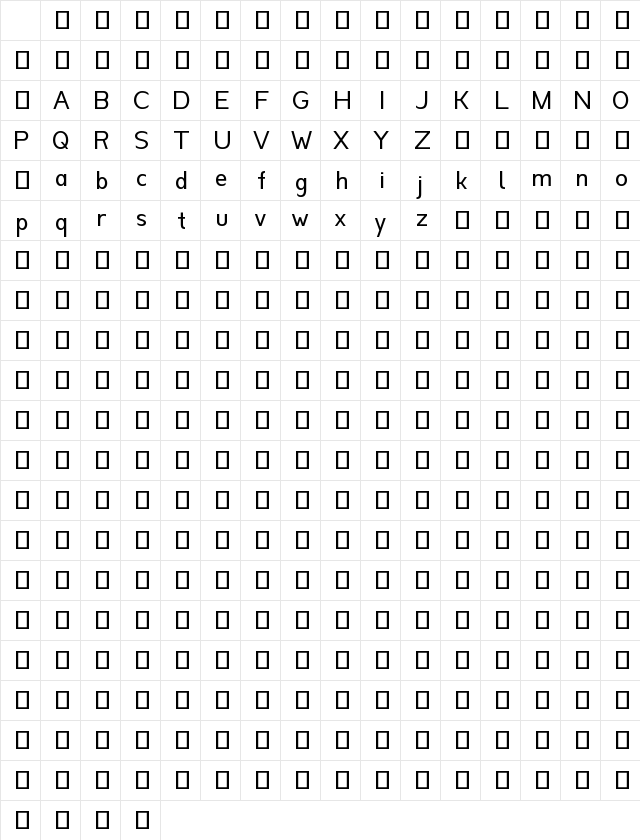 Anoda Trial Regular Character Map Anoda Trial Regular Character Map