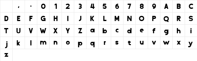 Auroxa Regular Character Map