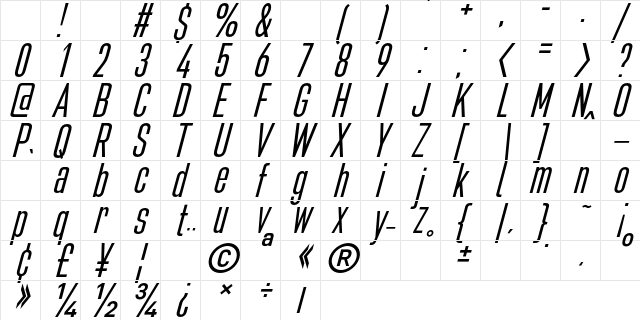 Bilgen Demo SemBd Regular Character Map Bilgen Demo SemBd Regular Character Map