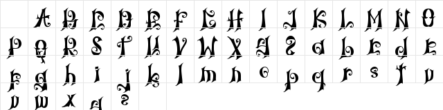 Black Silent Regular Character Map