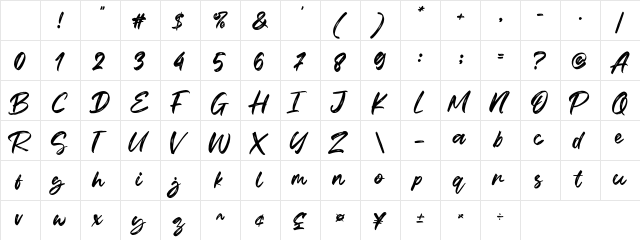 Bylast Regular Character Map Bylast Regular Character Map