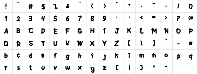Christmas Bow Regular Character Map Christmas Bow Regular Character Map