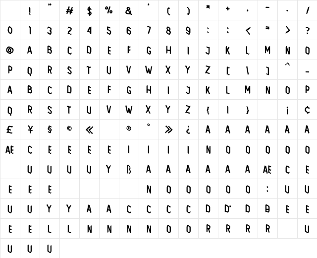 Dalgona Rolgado Regular Character Map Dalgona Rolgado Regular Character Map