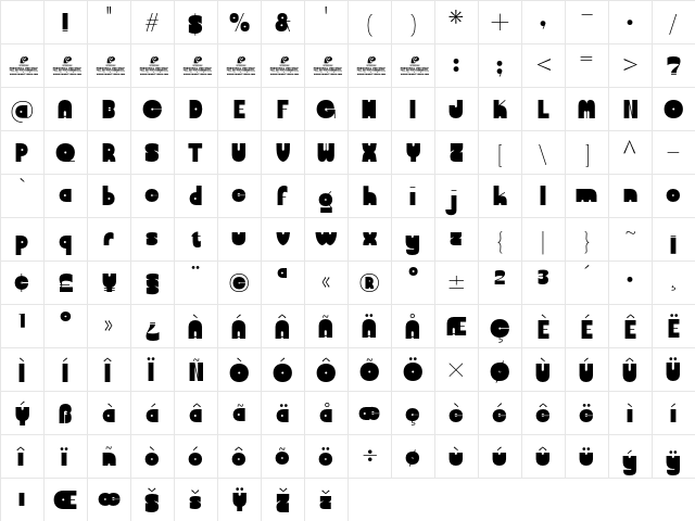 Drink Cava DEMO Regular Character Map Drink Cava DEMO Regular Character Map