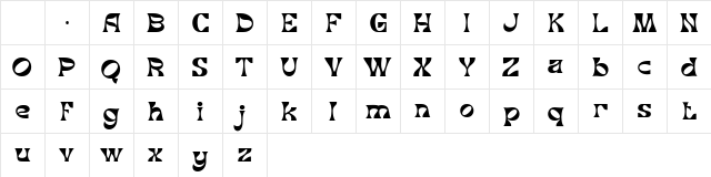 Bronte Regular Character Map Bronte Regular Character Map