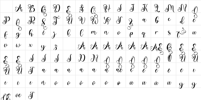 Christmas Bonitha Demo Regular Character Map Christmas Bonitha Demo Regular Character Map