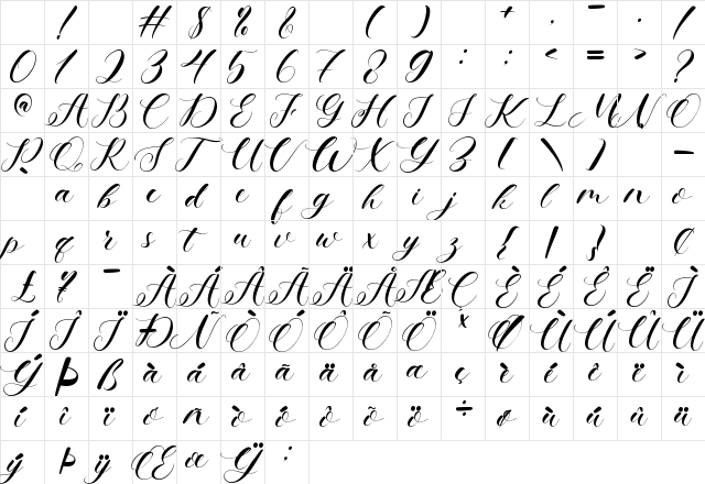 Christmas Twinkle-Personal use Regular Character Map Christmas Twinkle-Personal use Regular Character Map