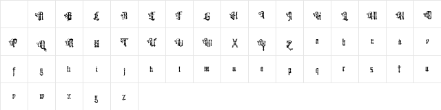 Crayscale Regular Character Map Crayscale Regular Character Map