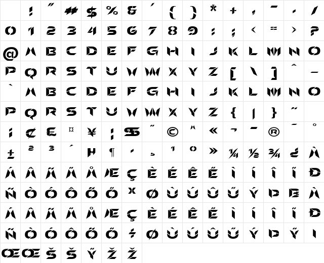 Crypto Hunter Regular Character Map Crypto Hunter Regular Character Map
