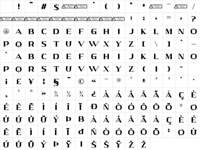 Cryptoria PERSONAL USE ONLY! Regular Character Map Cryptoria PERSONAL USE ONLY! Regular Character Map