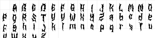 Dark Spooky Demo Regular Character Map