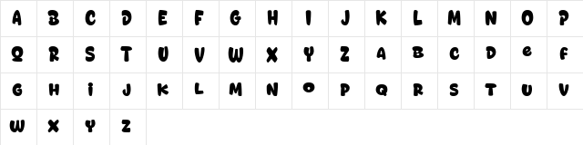 Donut Darling Regular Character Map Donut Darling Regular Character Map