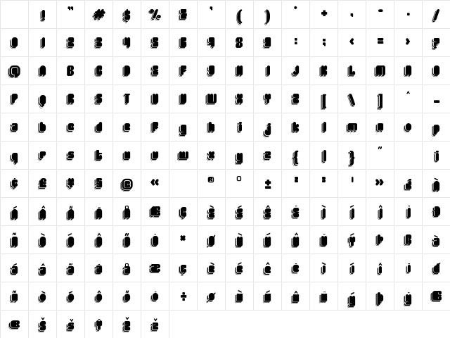 Dynamic Display Eight Regular Character Map Dynamic Display Eight Regular Character Map