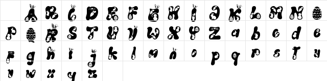 Easter Family Regular Character Map Easter Family Regular Character Map