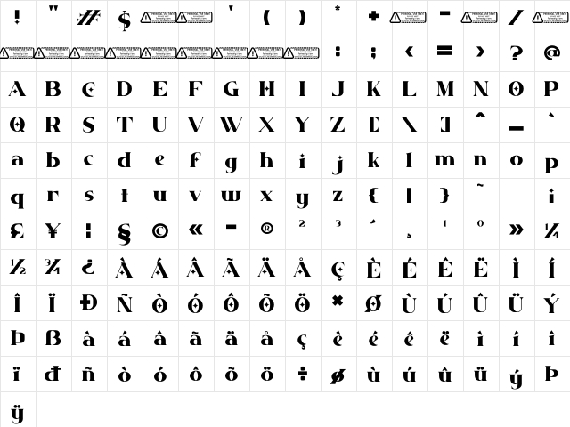 Flawless PERSONAL USE ONLY! Regular Character Map Flawless PERSONAL USE ONLY! Regular Character Map