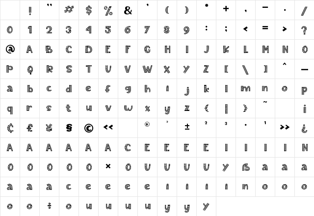 Frosty Faktur Candy Regular Character Map Frosty Faktur Candy Regular Character Map