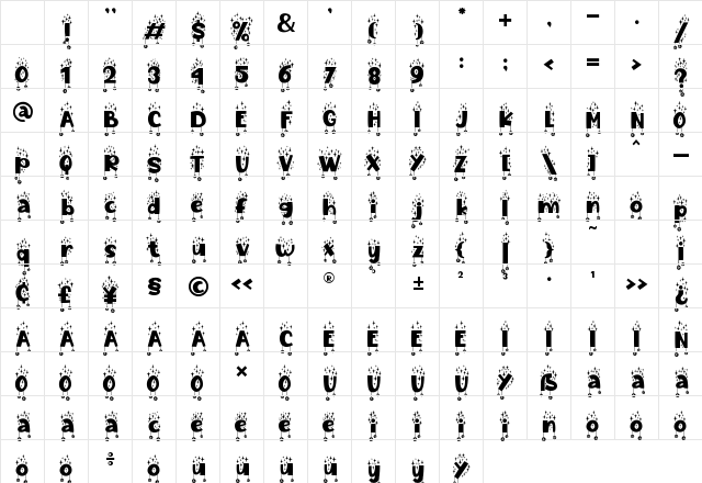 Frosty Faktur Ornament Regular Character Map Frosty Faktur Ornament Regular Character Map