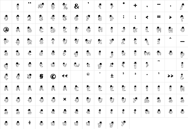 Frosty Faktur Snowman Regular Character Map Frosty Faktur Snowman Regular Character Map