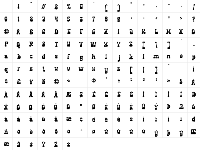 Funkdash Regular Character Map Funkdash Regular Character Map