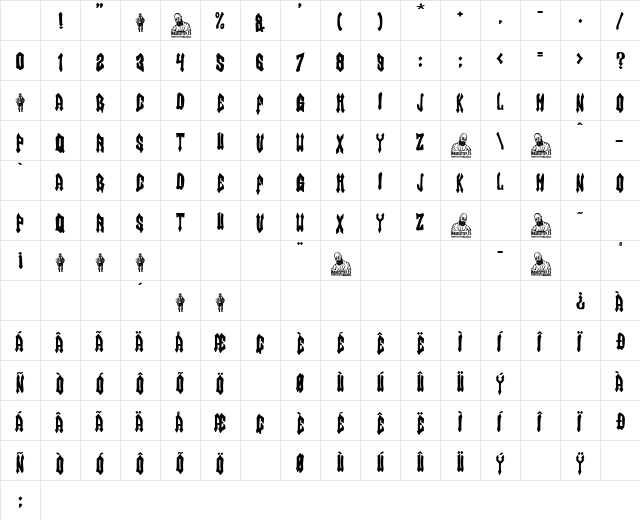 Gothic Armor Regular Character Map Gothic Armor Regular Character Map