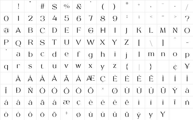 Hasweny Regular Character Map Hasweny Regular Character Map