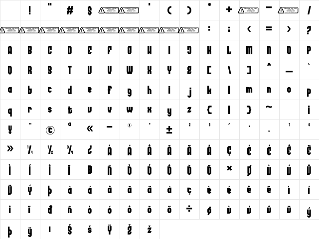 Grovies PERSONAL USE ONLY! Regular Character Map Grovies PERSONAL USE ONLY! Regular Character Map