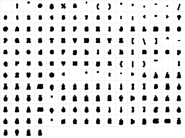 Happy Groov Two Regular Character Map Happy Groov Two Regular Character Map