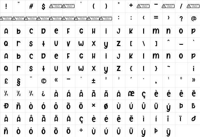 Hellokids PERSONAL USE ONLY! Regular Character Map Hellokids PERSONAL USE ONLY! Regular Character Map