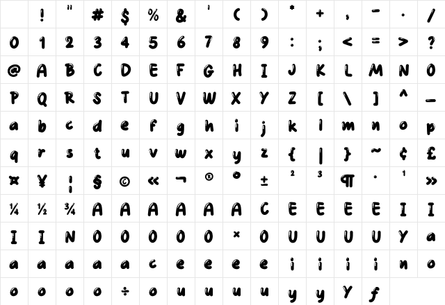 Jump Bubble Regular Character Map Jump Bubble Regular Character Map