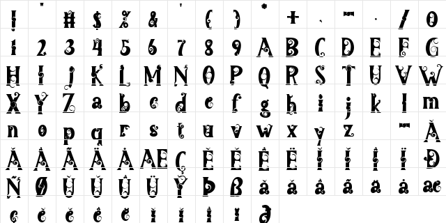 Kerisdipa Regular Character Map Kerisdipa Regular Character Map