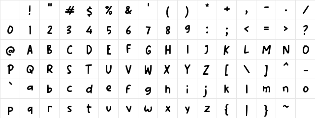 L Lario Regular Character Map