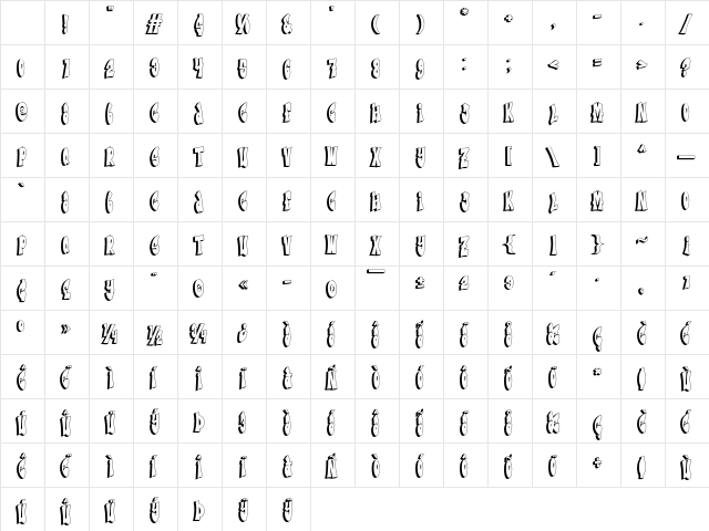 Metro Graffi-Shadow Regular Character Map Metro Graffi-Shadow Regular Character Map