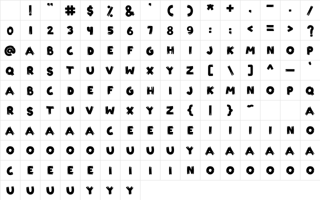 NATOOR Regular Character Map