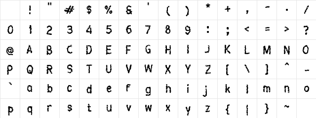 M Mendam Regular Character Map
